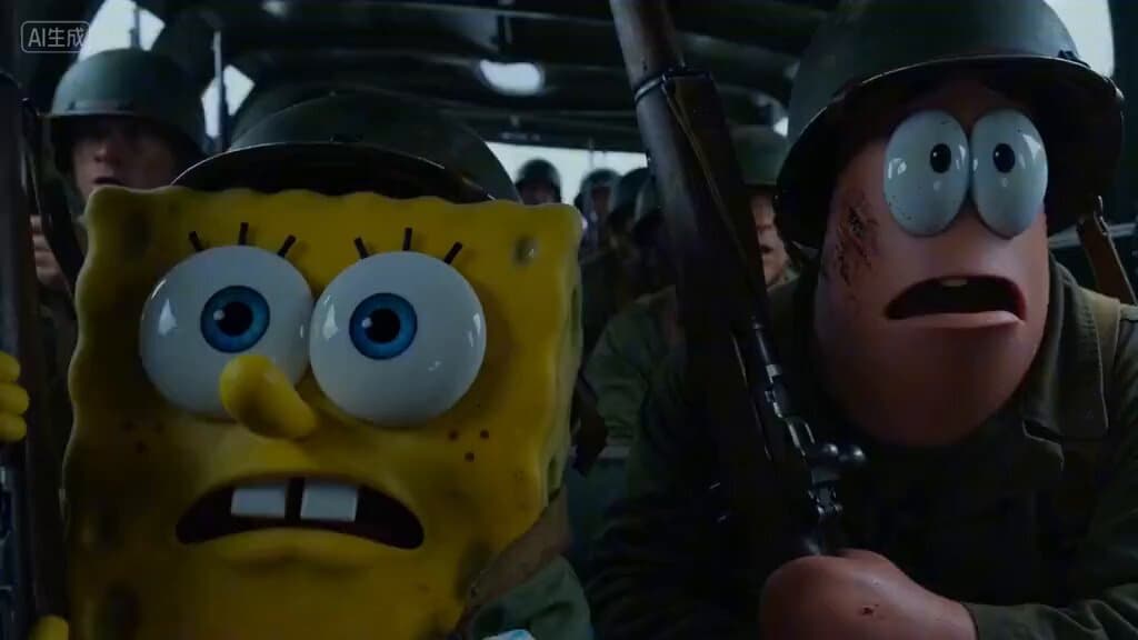 SpongeBob saving Private Ryan